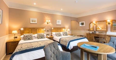 Desk, blackout drapes, iron/ironing board, free WiFi