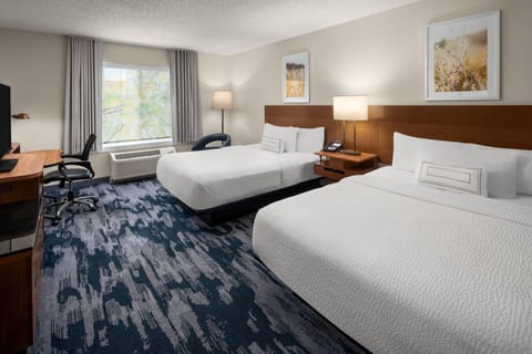 Room, 2 Queen Beds | Hypo-allergenic bedding, pillowtop beds, in-room safe, desk