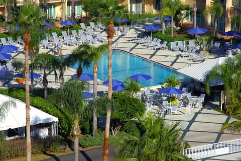 Indoor pool, outdoor pool, open 6:00 AM to 10:00 PM, pool umbrellas