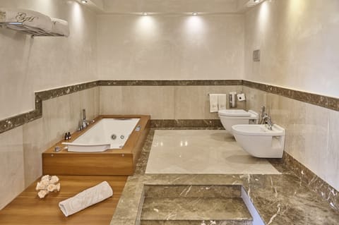 Royal Suite | Bathroom | Combined shower/tub, free toiletries, hair dryer, bathrobes