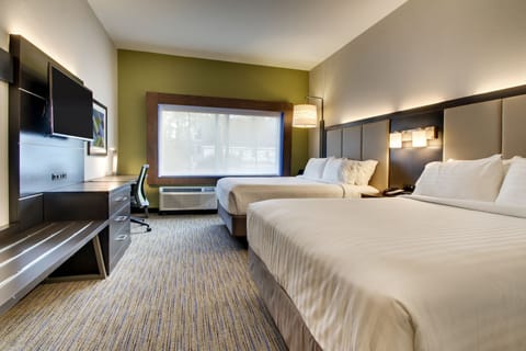 Standard Room, 2 Queen Beds (Walk-In Shower) | Pillowtop beds, in-room safe, desk, laptop workspace
