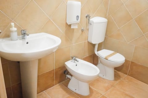 Comfort Double Room | Bathroom | Shower, hair dryer, bidet, towels