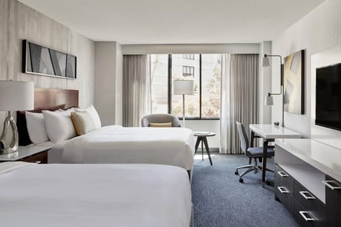 Room, 2 Queen Beds, Courtyard View | Premium bedding, pillowtop beds, in-room safe, desk