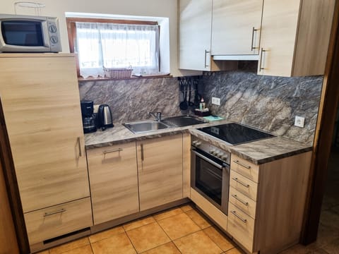 Superior Apartment, 2 Bedrooms | Private kitchen | Fridge, microwave, oven, stovetop