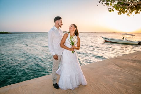 Outdoor wedding area