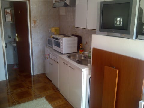 Classic Studio, Terrace (A2) | Private kitchenette | Fridge, microwave, stovetop, toaster