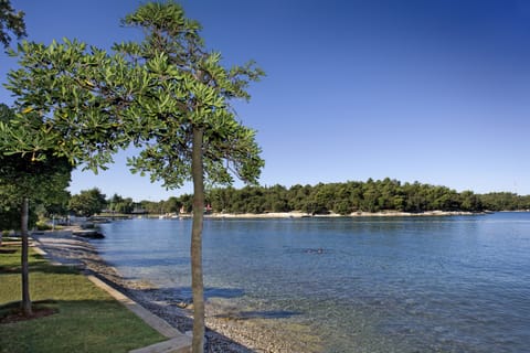 Private beach nearby, sun loungers, beach umbrellas