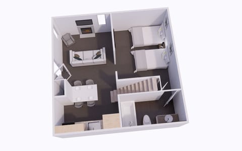 Suite, 2 Bedrooms, Fireplace (Loft) | Hypo-allergenic bedding, down comforters, desk, laptop workspace