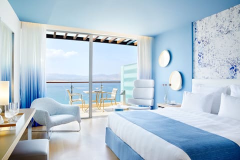 Double or Twin Room, Sea View | Hypo-allergenic bedding, minibar, in-room safe, desk