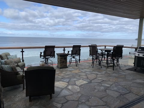 Beautiful views from our ocean front balcony.