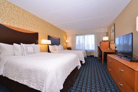 Room, 2 Queen Beds | Premium bedding, desk, laptop workspace, blackout drapes
