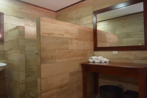 Panoramic Penthouse, 1 King Bed, Balcony | Bathroom | Shower, towels