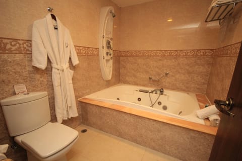 Superior Suite | Bathroom | Rainfall showerhead, designer toiletries, hair dryer, towels