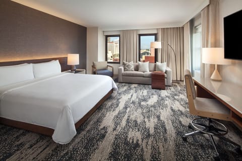 Junior Suite, 1 King Bed, Balcony, Bay View | Egyptian cotton sheets, premium bedding, down comforters, pillowtop beds