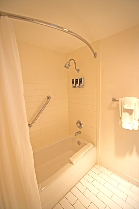 Room, 2 Queen Beds | Bathroom | Combined shower/tub, eco-friendly toiletries, hair dryer, towels