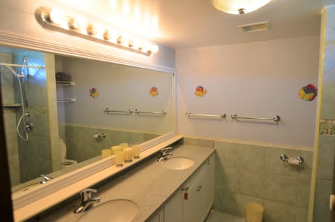 Luxury Apartment | Bathroom | Shower, free toiletries, hair dryer, towels