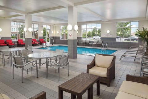 Indoor pool, open 8:00 AM to 9:00 PM, sun loungers