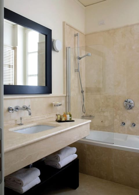 Superior Double or Twin Room | Bathroom | Rainfall showerhead, designer toiletries, hair dryer, slippers