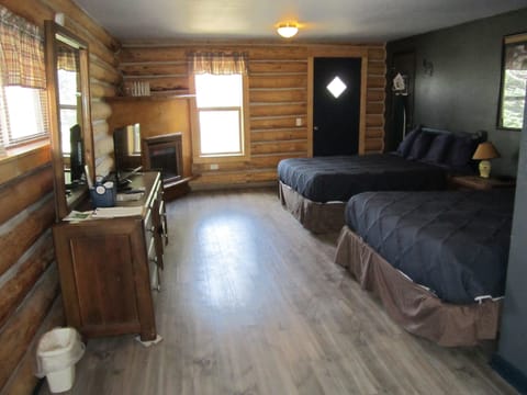 Standard Cabin, 2 Queen Beds | 1 bedroom, premium bedding, desk, blackout drapes