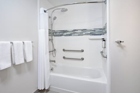 Standard Room, 1 King Bed, Accessible (Communications, Accessible Tub) | Bathroom | Designer toiletries, hair dryer, towels, soap