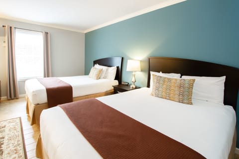 Standard Room, 2 Queen Beds, Non Smoking | Blackout drapes, iron/ironing board, free WiFi, bed sheets