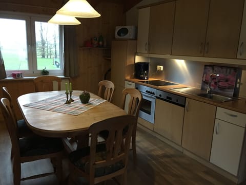 Bungalow, Terrace, Garden Area | Private kitchen | Fridge, microwave, oven, stovetop