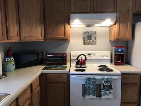 Microwave, toaster oven and coffee maker