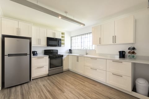 Luxury Apartment, 2 Bedrooms, Kitchen | Private kitchen | Fridge, microwave, oven, stovetop