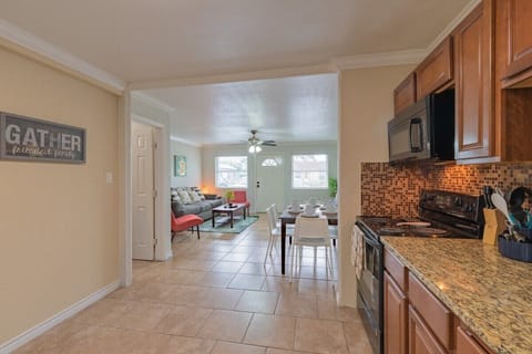 Well equipped spacious kitchen