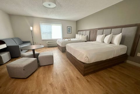 Suite, 2 Queen Beds, Non Smoking | Premium bedding, desk, laptop workspace, blackout drapes