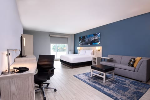 Room, 1 King Bed with Sofa bed, Accessible (With Shower) | Premium bedding, minibar, laptop workspace, iron/ironing board