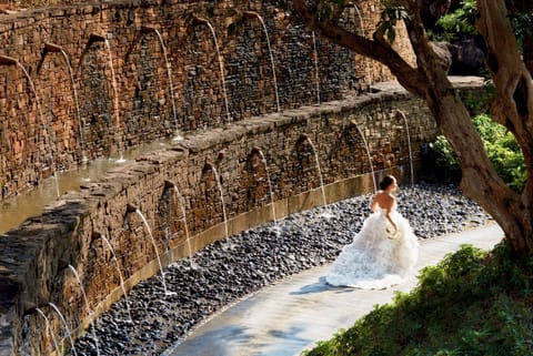 Outdoor wedding area