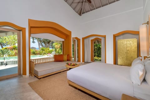 Villa, 1 Bedroom, Ocean View | Premium bedding, down comforters, pillowtop beds, minibar