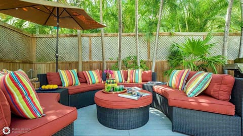 Lounge on the luxurious sectional sofa next to the pool with a nice book or a happy hour cocktail...