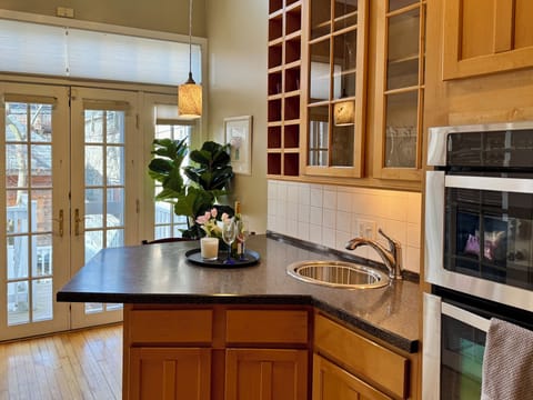 Kitchen is fully stocked