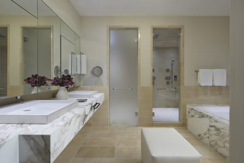 Presidential Suite | Bathroom | Separate tub and shower, designer toiletries, hair dryer, bathrobes
