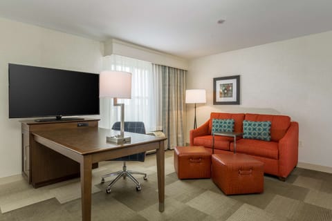 Studio, 1 King Bed | Living area | 55-inch LCD TV with cable channels, TV