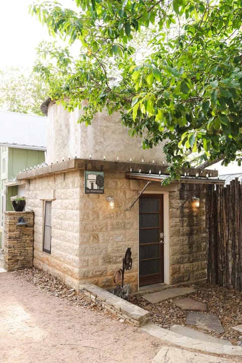 The Pumphouse exterior – historic limestone structure with unique charm.