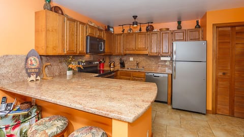 Lawai Beach Resort #1-314 - Kitchen & Breakfast Bar - Parrish Kauai