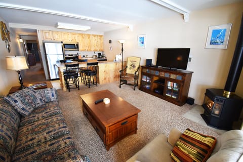 Living Room with Flatscreen, Gas Fireplace - Living Room with Flatscreen, Gas Fireplace