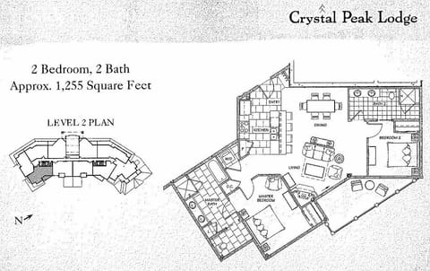 Our floor plan and location within Crystal Peak Lodge.