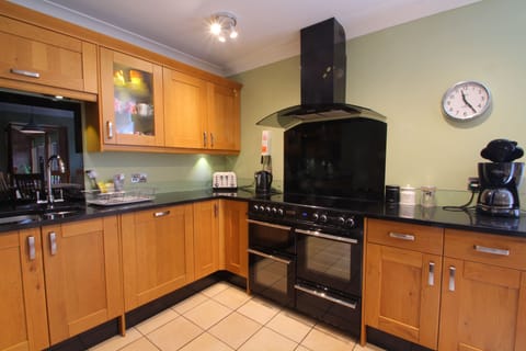 The modern kitchen has all mod cons