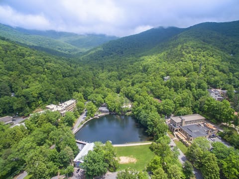 Aerial view of Montreat & Lake Susan.