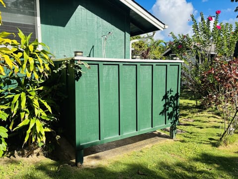 Outdoor shower available