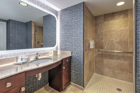 Suite, 2 Queen Beds, Accessible, Non Smoking | Bathroom shower