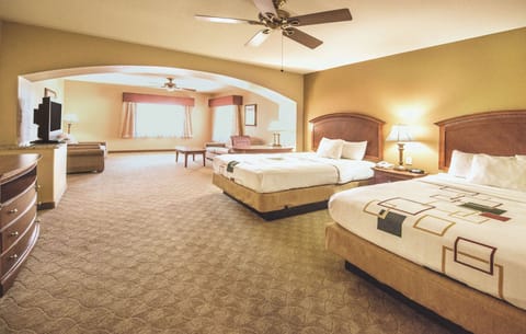 Suite, 2 Queen Beds (2nd Floor) | In-room safe, desk, blackout drapes, iron/ironing board