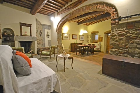 Living room and dining room