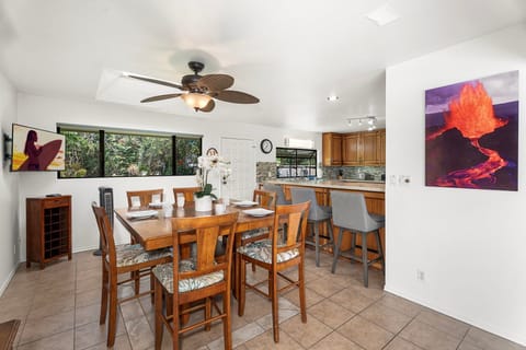 Dining Space Connected to Kitchen with Bar Seating