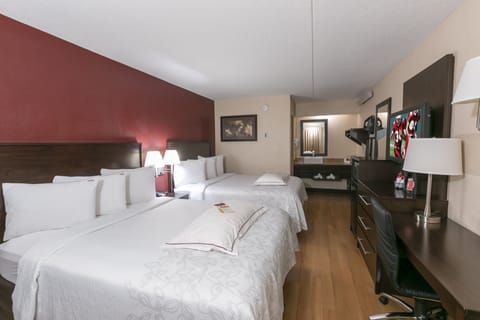 Premium Room, 2 Double Beds (Upgraded Bedding & Snack, Smoke Free) | Premium bedding, in-room safe, desk, laptop workspace