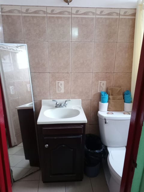 Double Room, 1 Bedroom, Refrigerator | Bathroom | Shower, towels, soap, toilet paper